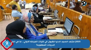 2025| كشف الحدود الدنيا للقبول في كليات المرحلة الأولى.. ما هي أعلى الدرجات المطلوبة؟